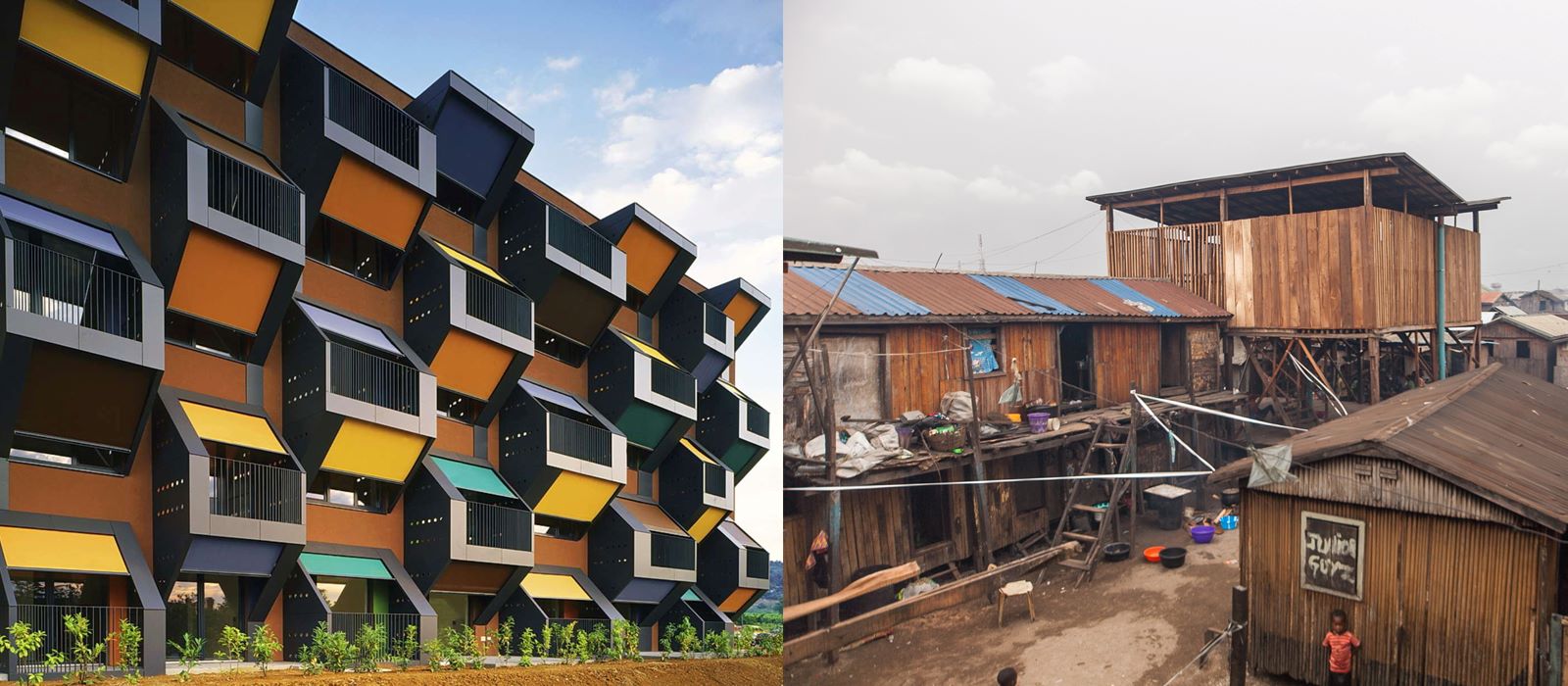 social housing contrast